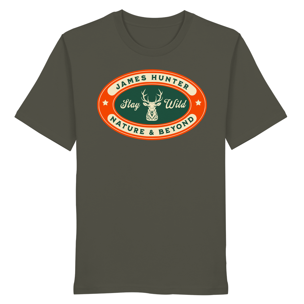 James Hunter - Nature and Beyond Unisex-Shirts Khaki / XS Stay Wild - Organic Shirt