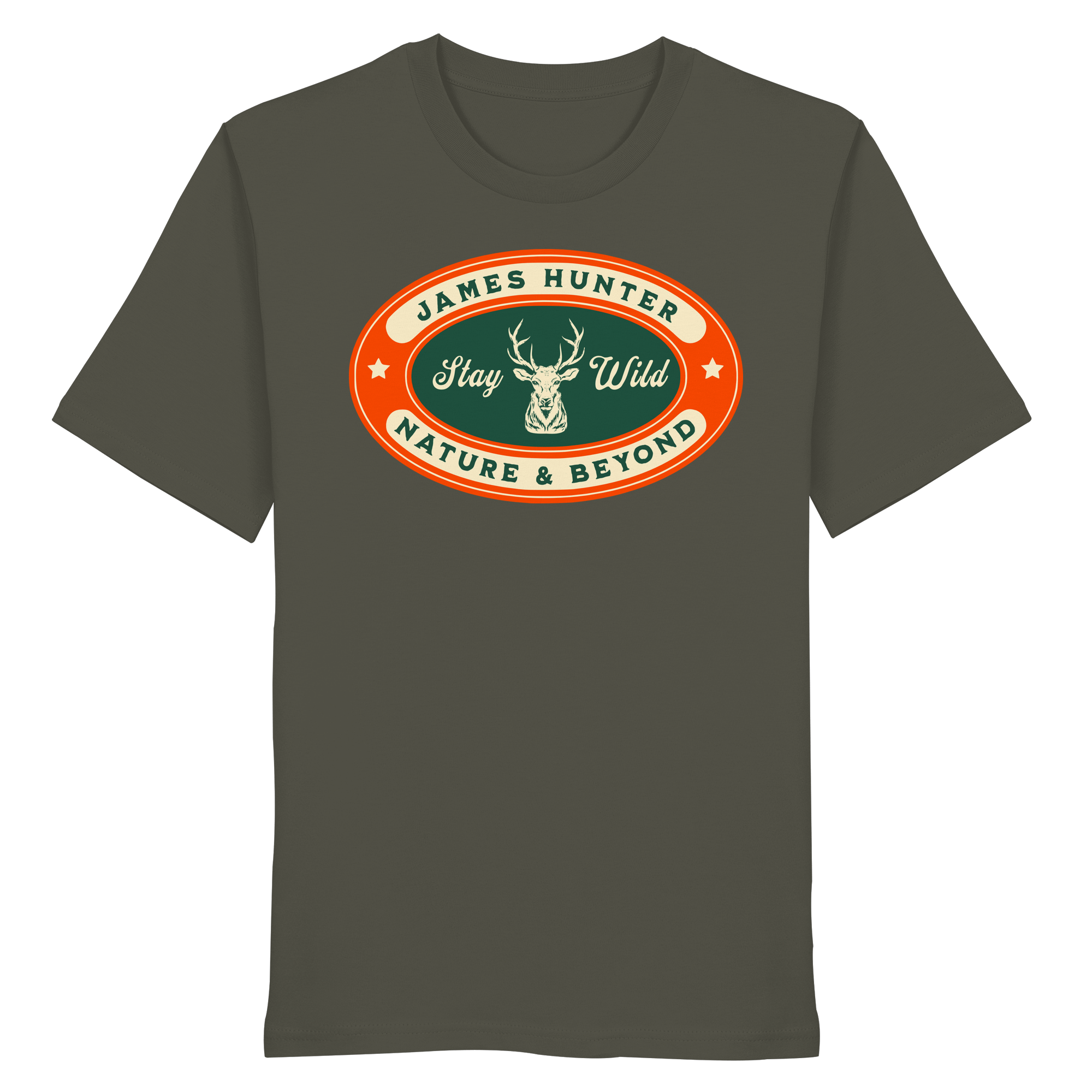 James Hunter - Nature and Beyond Unisex-Shirts Khaki / XS Stay Wild - Organic Shirt