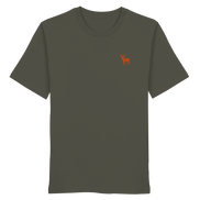 James Hunter - Nature and Beyond Unisex-Shirts Khaki / XS The Deer (orange) - Organic Shirt