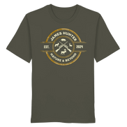 James Hunter - Nature and Beyond Unisex-Shirts Khaki / XS The Hunter’s Emblem – James Hunter Original - Organic Shirt
