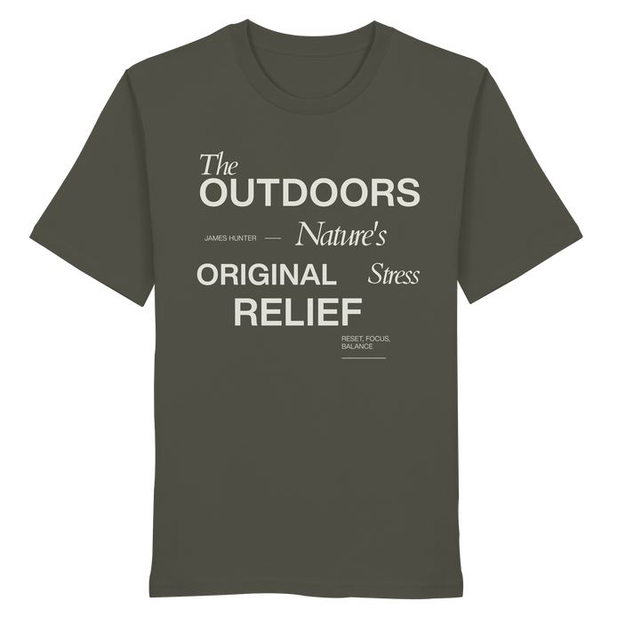 James Hunter - Nature and Beyond Unisex-Shirts Khaki / XS The Outdoors - Nature's Original Stress Relief - Organic Shirt