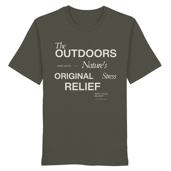 James Hunter - Nature and Beyond Unisex-Shirts Khaki / XS The Outdoors - Nature's Original Stress Relief - Organic Shirt
