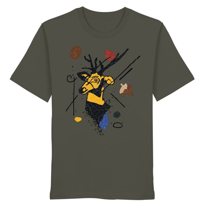 James Hunter - Nature and Beyond Unisex-Shirts Khaki / XS The Stag — Art Collection No.2 - Organic Shirt