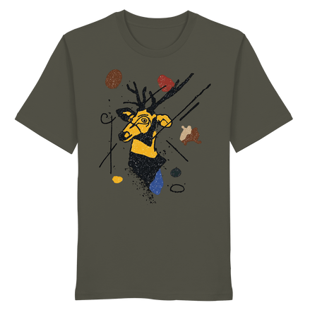 James Hunter - Nature and Beyond Unisex-Shirts Khaki / XS The Stag — Art Collection No.2 - Organic Shirt