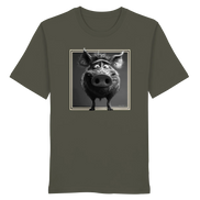James Hunter - Nature and Beyond Unisex-Shirts Khaki / XS The Stare-Down — Wild Boar Organic T-Shirt 1.0 - Organic Shirt