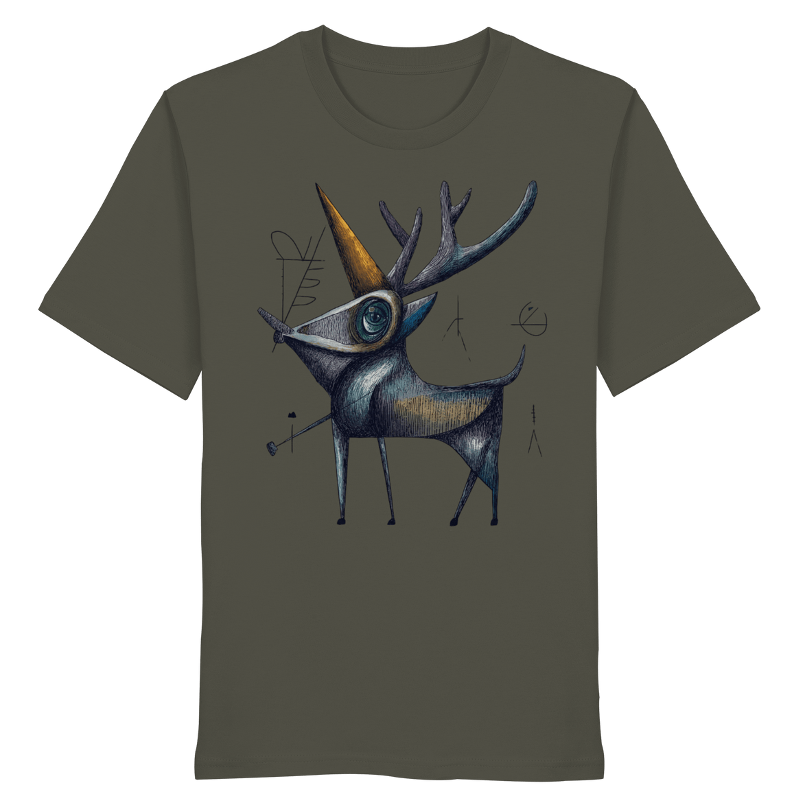 James Hunter - Nature and Beyond Unisex-Shirts Khaki / XS The Watcher — Art Collection Organic T-Shirt No. 8