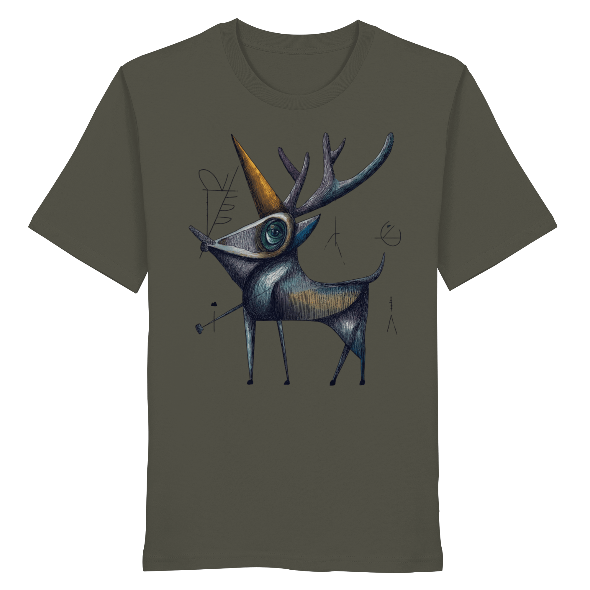 James Hunter - Nature and Beyond Unisex-Shirts Khaki / XS The Watcher — Art Collection Organic T-Shirt No. 8
