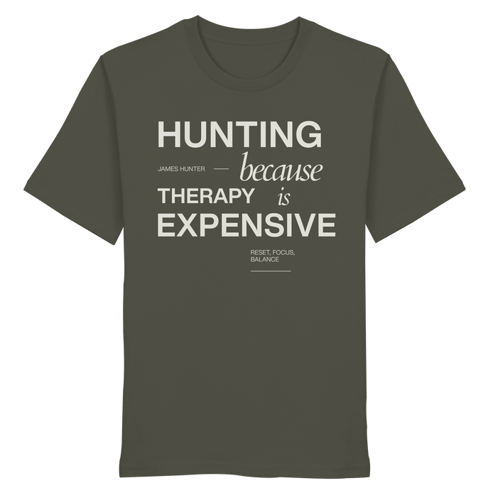 James Hunter - Nature and Beyond Unisex-Shirts Khaki / XS Therapie is expensive - Organic Shirt