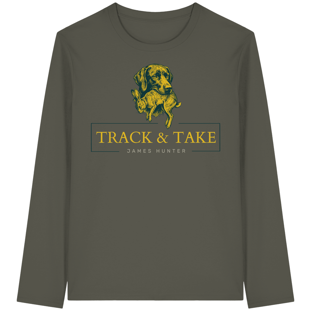 James Hunter - Nature and Beyond Unisex-Shirts Khaki / XS Track & Take - Organic Longsleeve T-Shirt