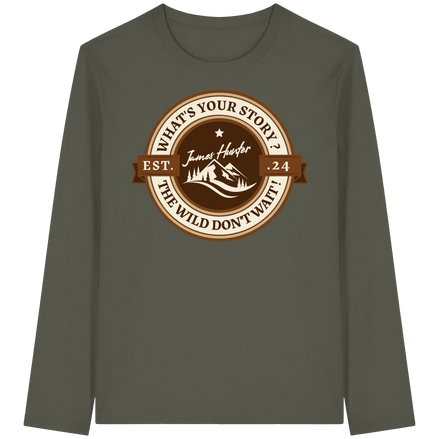 What's your Story ? Brown/Khaki - Organic Longsleeve - James Hunter - Nature and Beyond