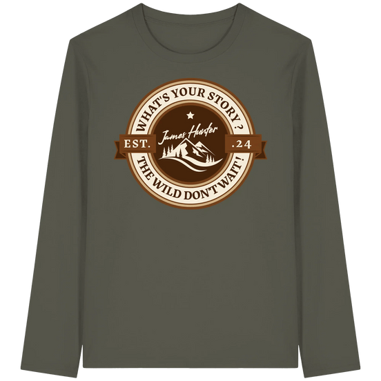 What's your Story ? Brown/Khaki - Organic Longsleeve - James Hunter - Nature and Beyond