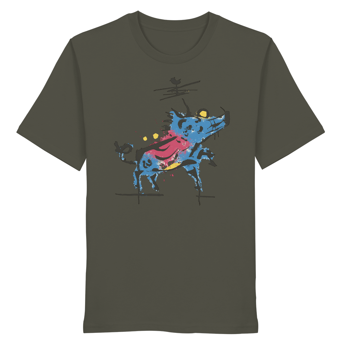James Hunter - Nature and Beyond Unisex-Shirts Khaki / XS Wild Charge — Art Collection Organic T-Shirt No. 5 - Organic Shirt