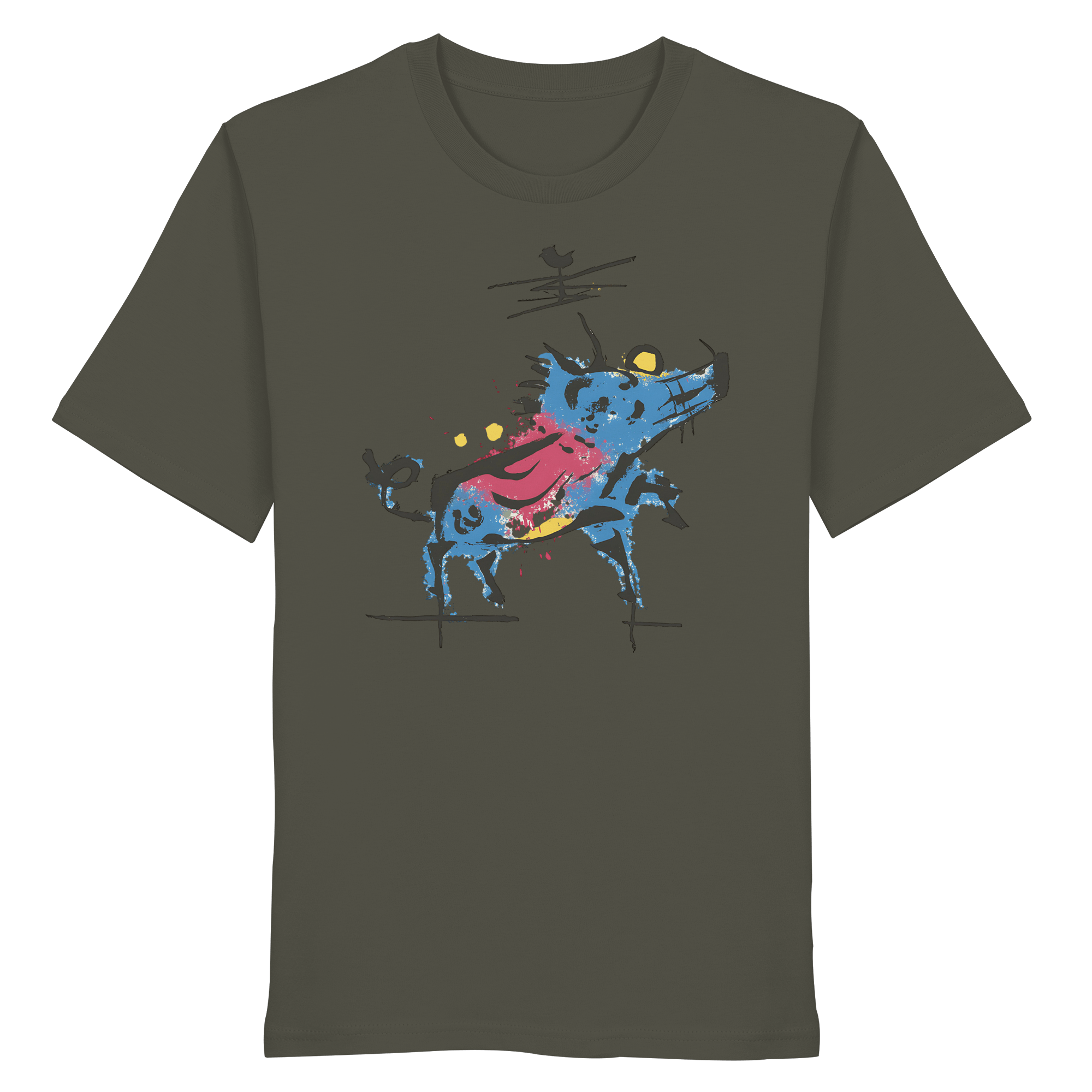 James Hunter - Nature and Beyond Unisex-Shirts Khaki / XS Wild Charge — Art Collection Organic T-Shirt No. 5 - Organic Shirt