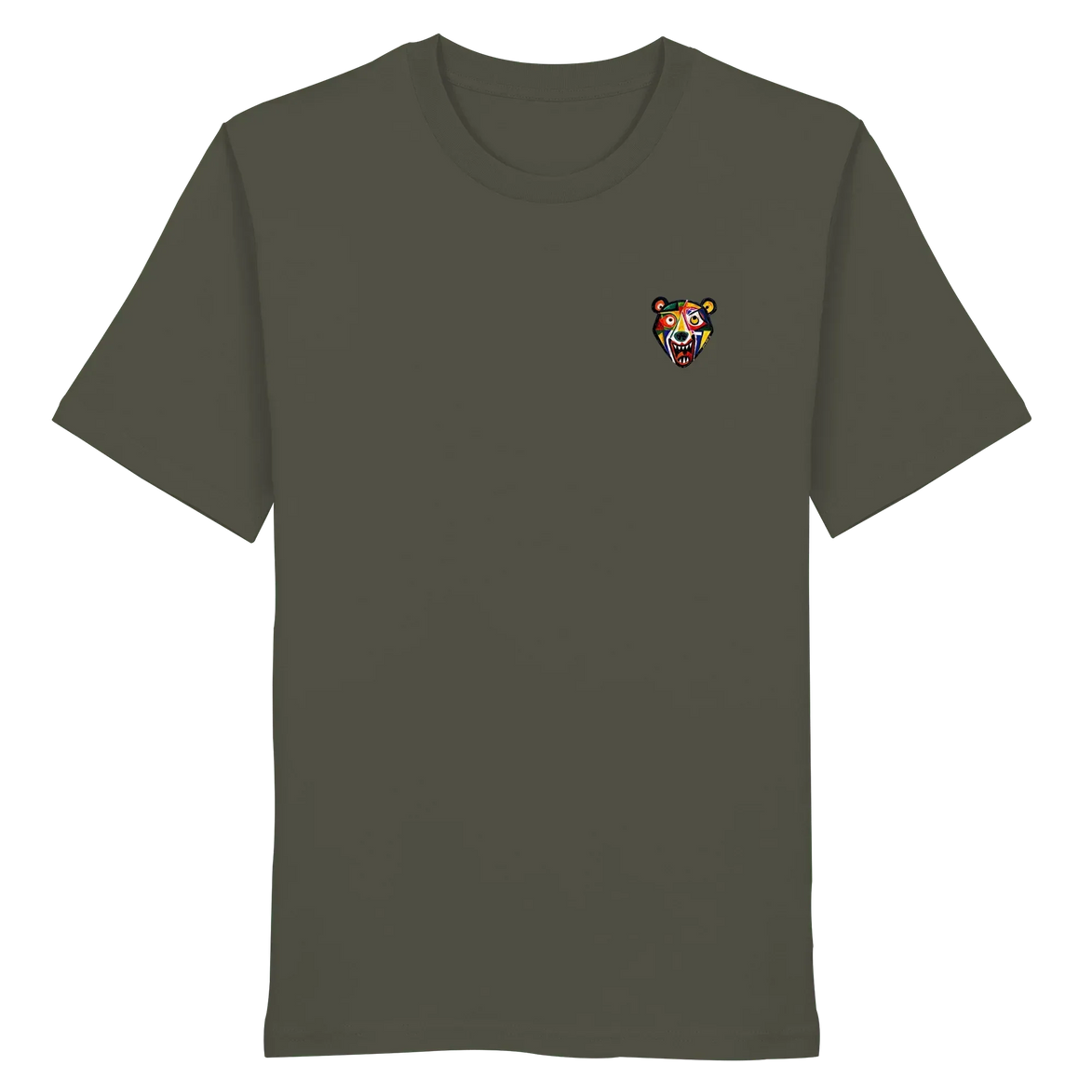 James Hunter - Nature and Beyond Unisex-Shirts Khaki / XS Wild Spirit — Abstract Bear - Organic Shirt