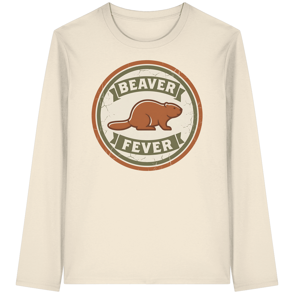 James Hunter - Nature and Beyond Unisex-Shirts Natural Raw / XS Beaver Fever - Organic Longsleeve T-Shirt