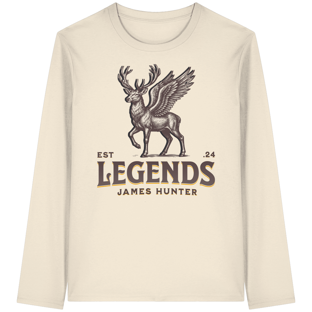 James Hunter - Nature and Beyond Unisex-Shirts Natural Raw / XS Deer Legends - Organic Longsleeve T-Shirt