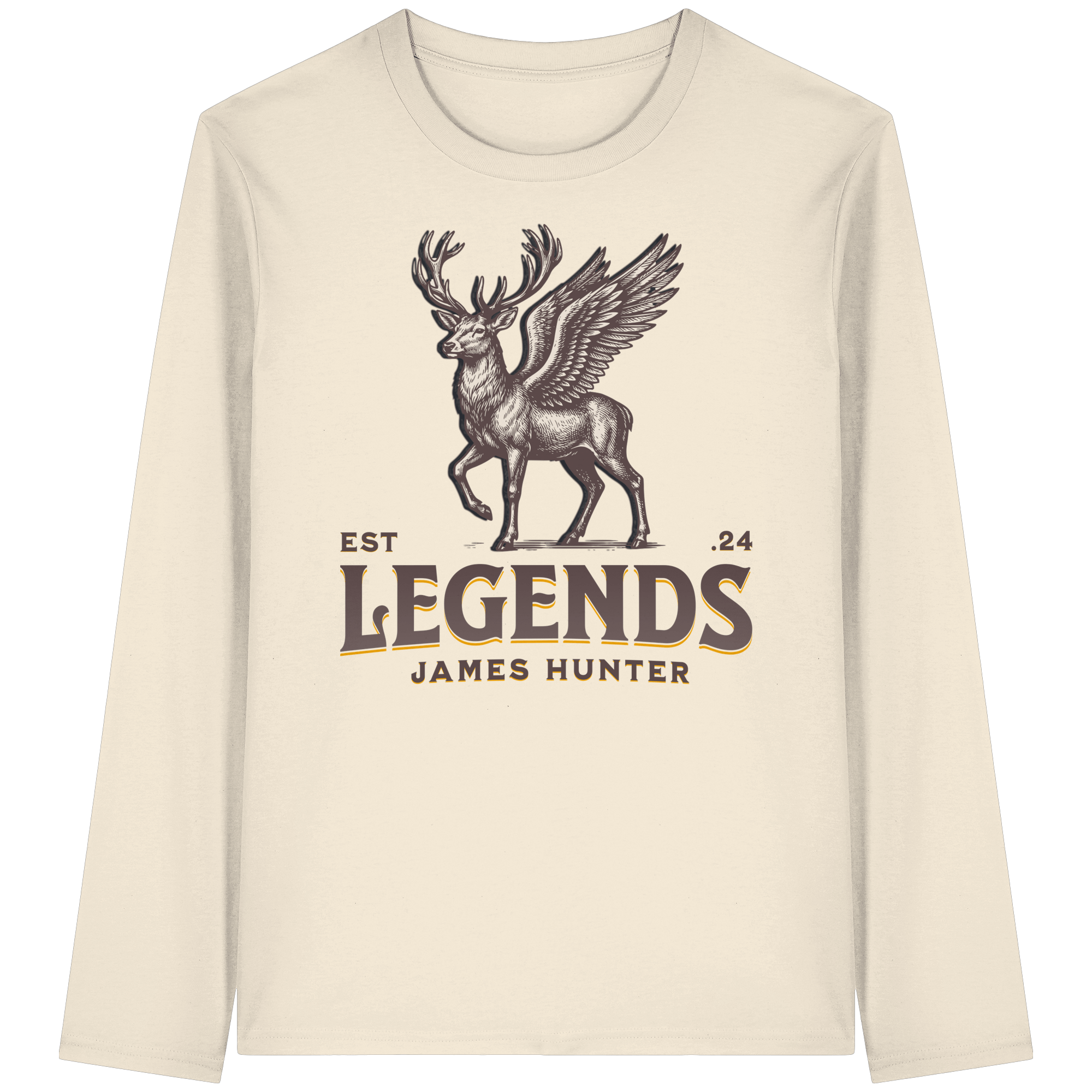 James Hunter - Nature and Beyond Unisex-Shirts Natural Raw / XS Deer Legends - Organic Longsleeve T-Shirt