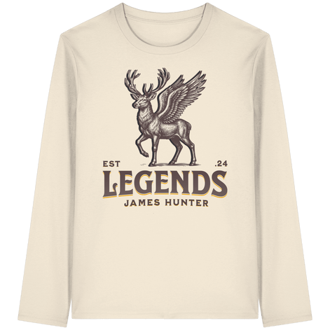 James Hunter - Nature and Beyond Unisex-Shirts Natural Raw / XS Deer Legends - Organic Longsleeve T-Shirt