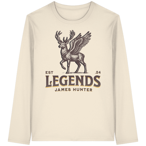 James Hunter - Nature and Beyond Unisex-Shirts Natural Raw / XS Deer Legends - Organic Longsleeve T-Shirt