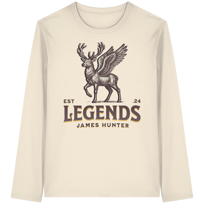 James Hunter - Nature and Beyond Unisex-Shirts Natural Raw / XS Deer Legends - Organic Longsleeve T-Shirt