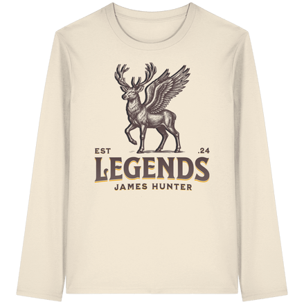 James Hunter - Nature and Beyond Unisex-Shirts Natural Raw / XS Deer Legends - Organic Longsleeve T-Shirt