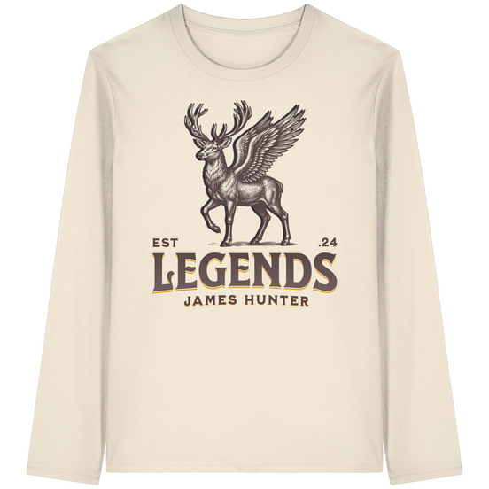 James Hunter - Nature and Beyond Unisex-Shirts Natural Raw / XS Deer Legends - Organic Longsleeve T-Shirt
