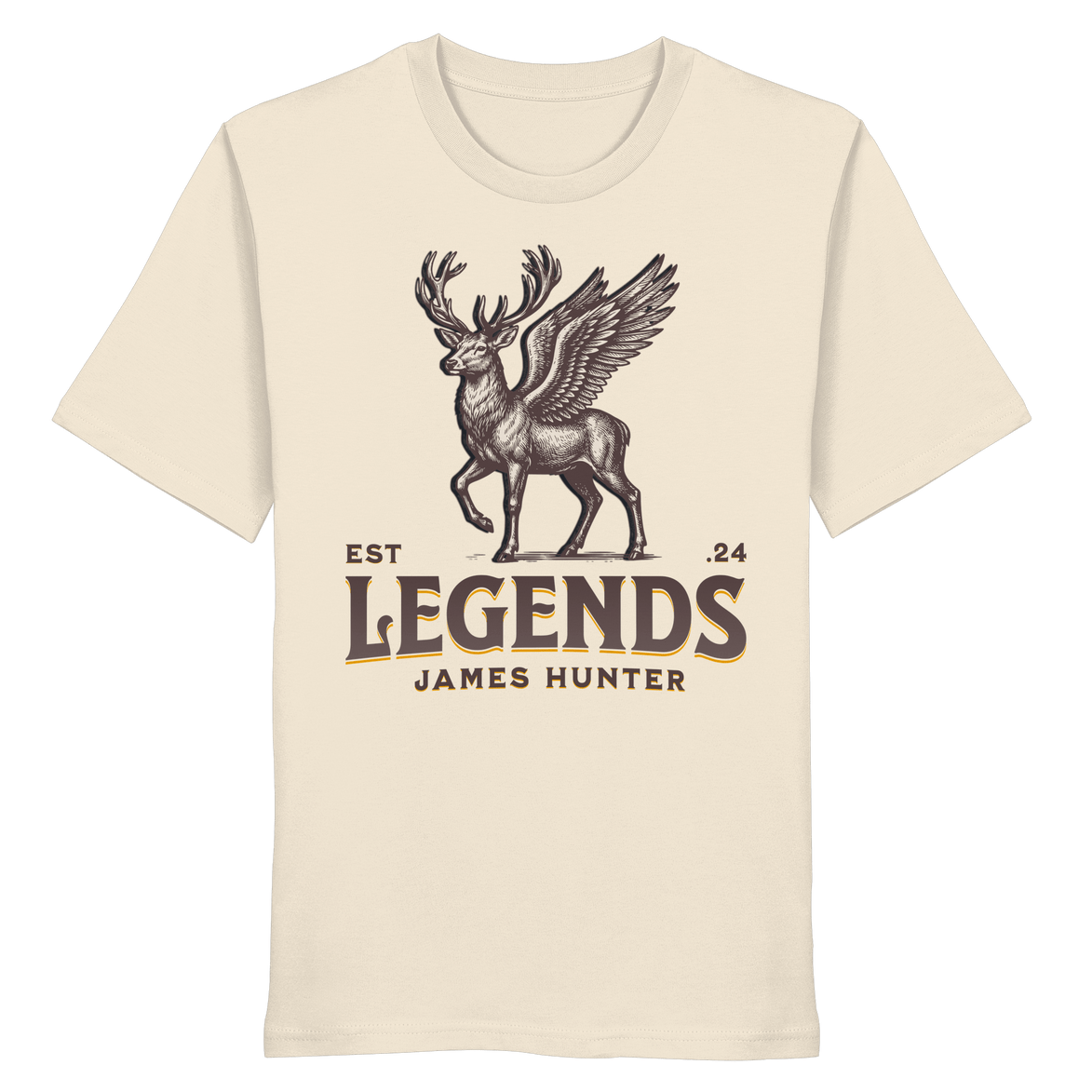 James Hunter - Nature and Beyond Unisex-Shirts Natural Raw / XS Deer Legends - Organic Shirt