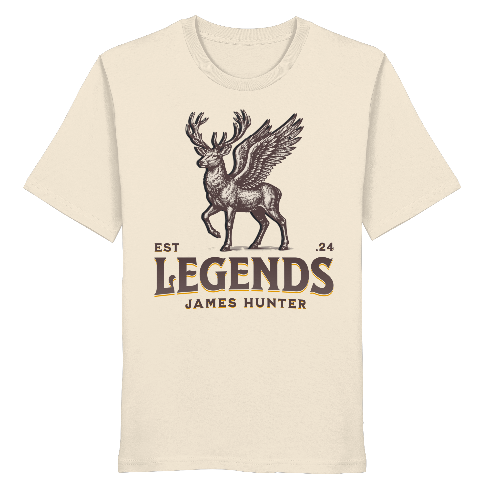 James Hunter - Nature and Beyond Unisex-Shirts Natural Raw / XS Deer Legends - Organic Shirt