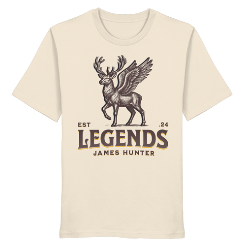 James Hunter - Nature and Beyond Unisex-Shirts Natural Raw / XS Deer Legends - Organic Shirt