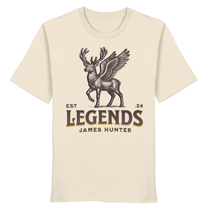 James Hunter - Nature and Beyond Unisex-Shirts Natural Raw / XS Deer Legends - Organic Shirt