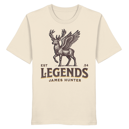James Hunter - Nature and Beyond Unisex-Shirts Natural Raw / XS Deer Legends - Organic Shirt