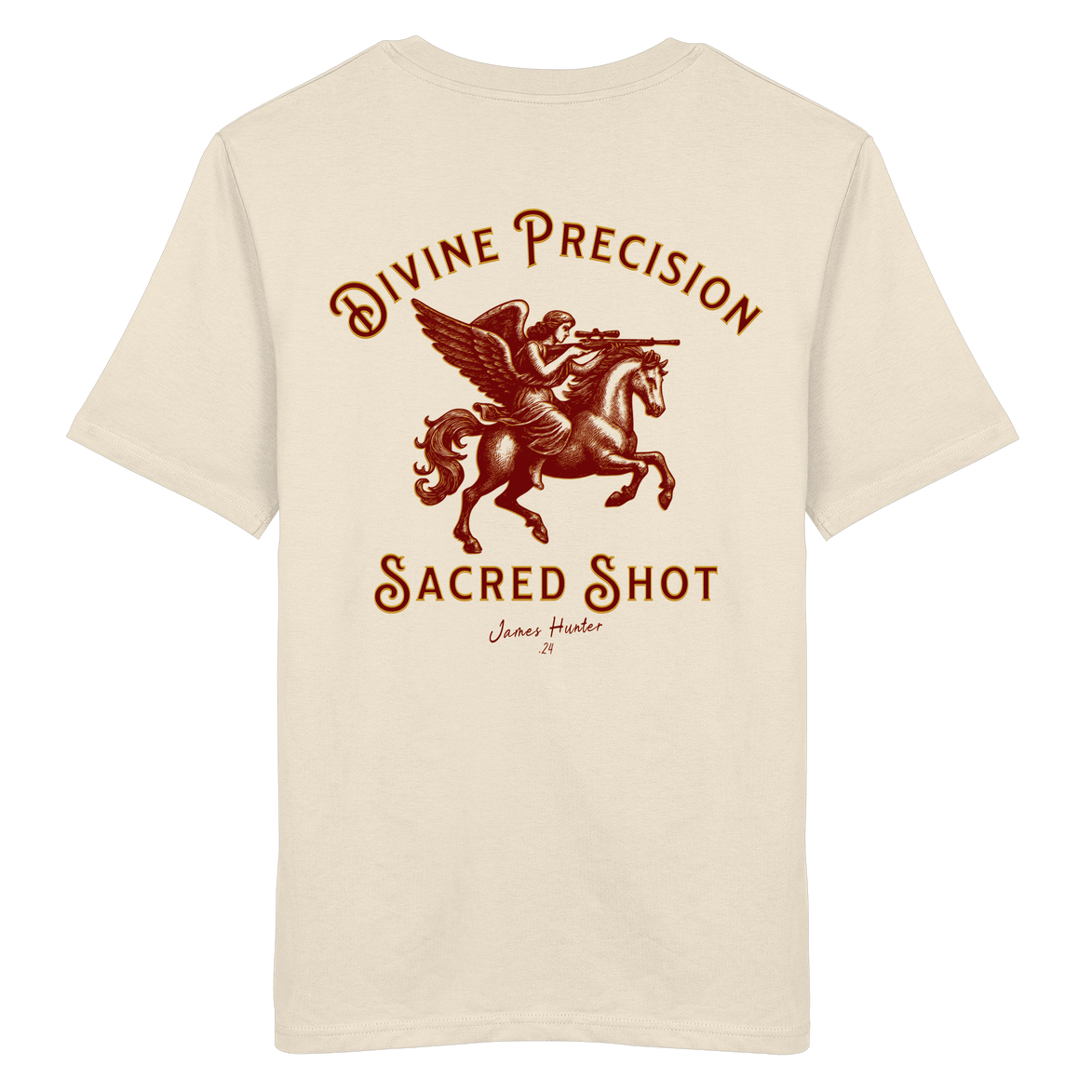 James Hunter - Nature and Beyond Unisex-Shirts Natural Raw / XS Divine Precision - Sacred Shot - Organic Shirt