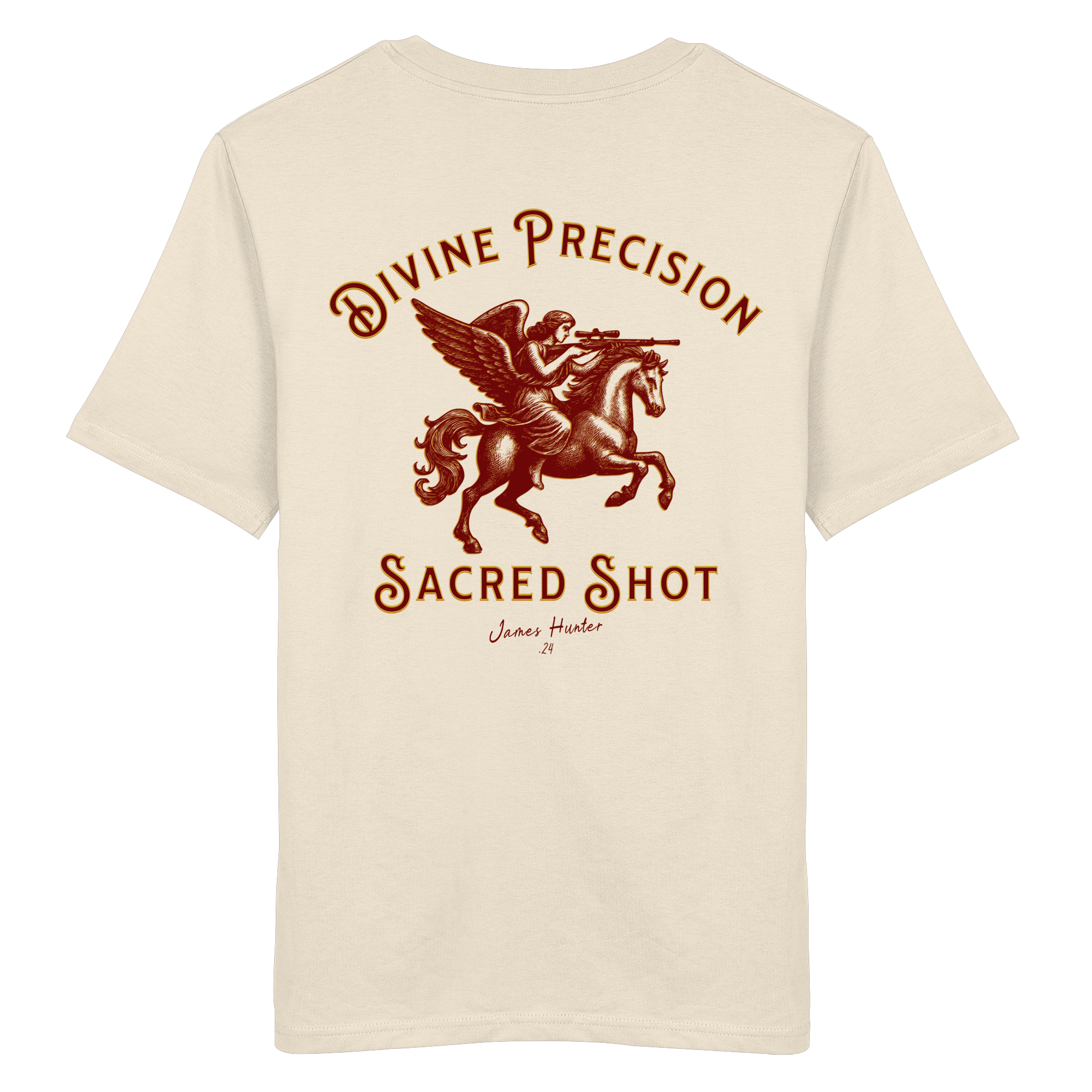James Hunter - Nature and Beyond Unisex-Shirts Natural Raw / XS Divine Precision - Sacred Shot - Organic Shirt