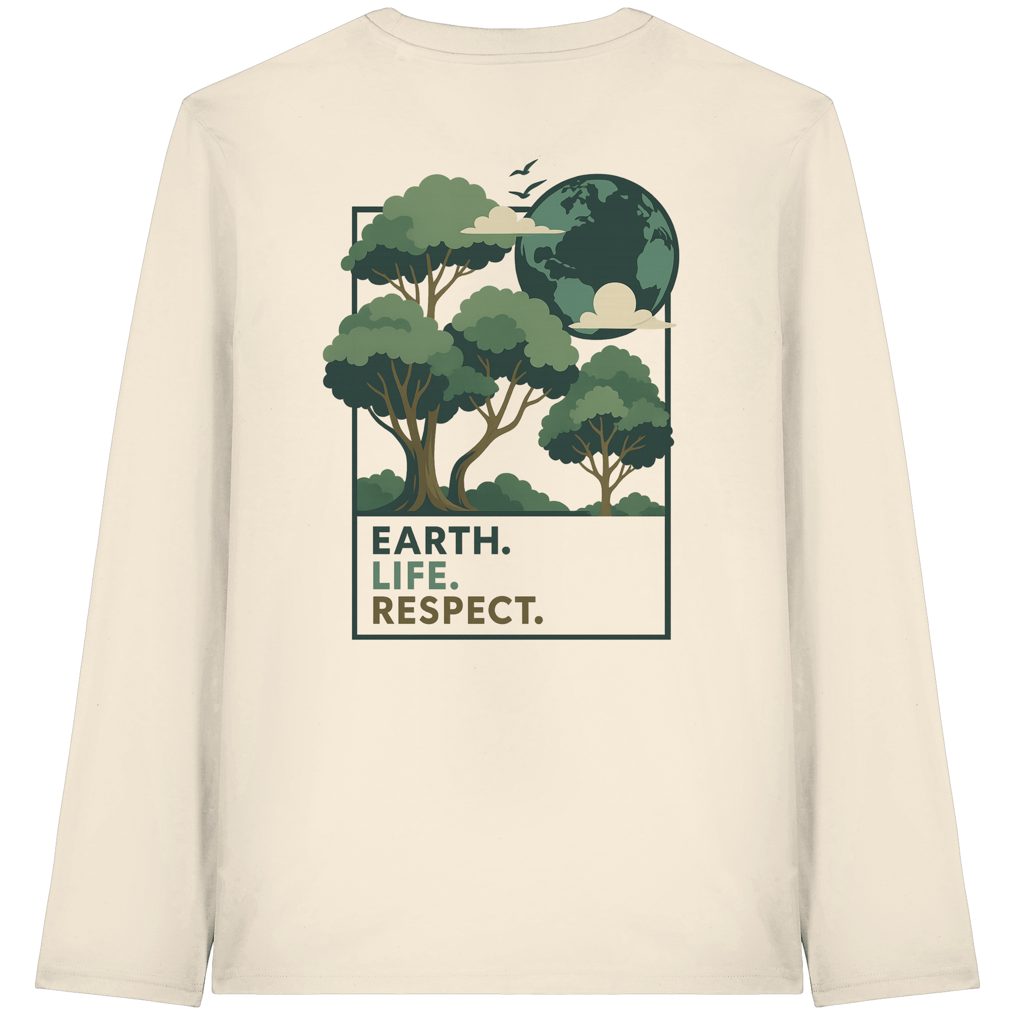 James Hunter - Nature and Beyond Unisex-Shirts Natural Raw / XS Earth. Life. Respect. - Organic Longsleeve T-Shirt
