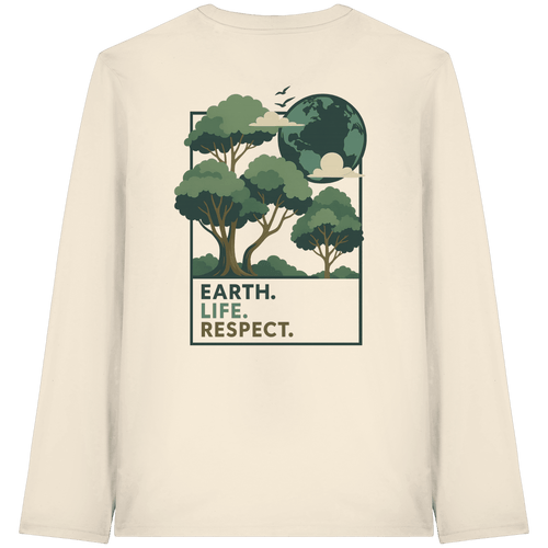 James Hunter - Nature and Beyond Unisex-Shirts Natural Raw / XS Earth. Life. Respect. - Organic Longsleeve T-Shirt