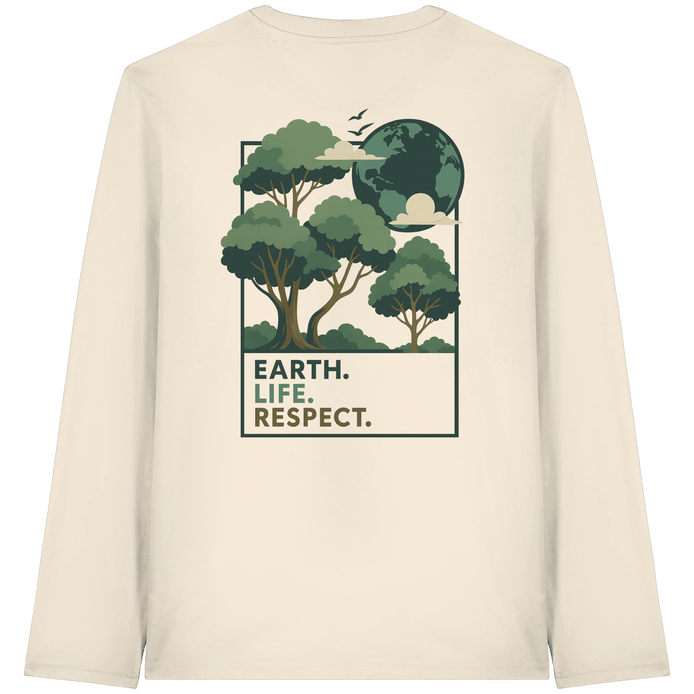 James Hunter - Nature and Beyond Unisex-Shirts Natural Raw / XS Earth. Life. Respect. - Organic Longsleeve T-Shirt