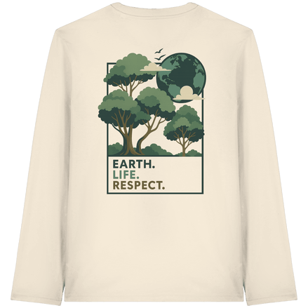 James Hunter - Nature and Beyond Unisex-Shirts Natural Raw / XS Earth. Life. Respect. - Organic Longsleeve T-Shirt