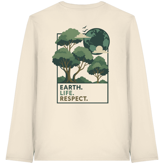 James Hunter - Nature and Beyond Unisex-Shirts Natural Raw / XS Earth. Life. Respect. - Organic Longsleeve T-Shirt