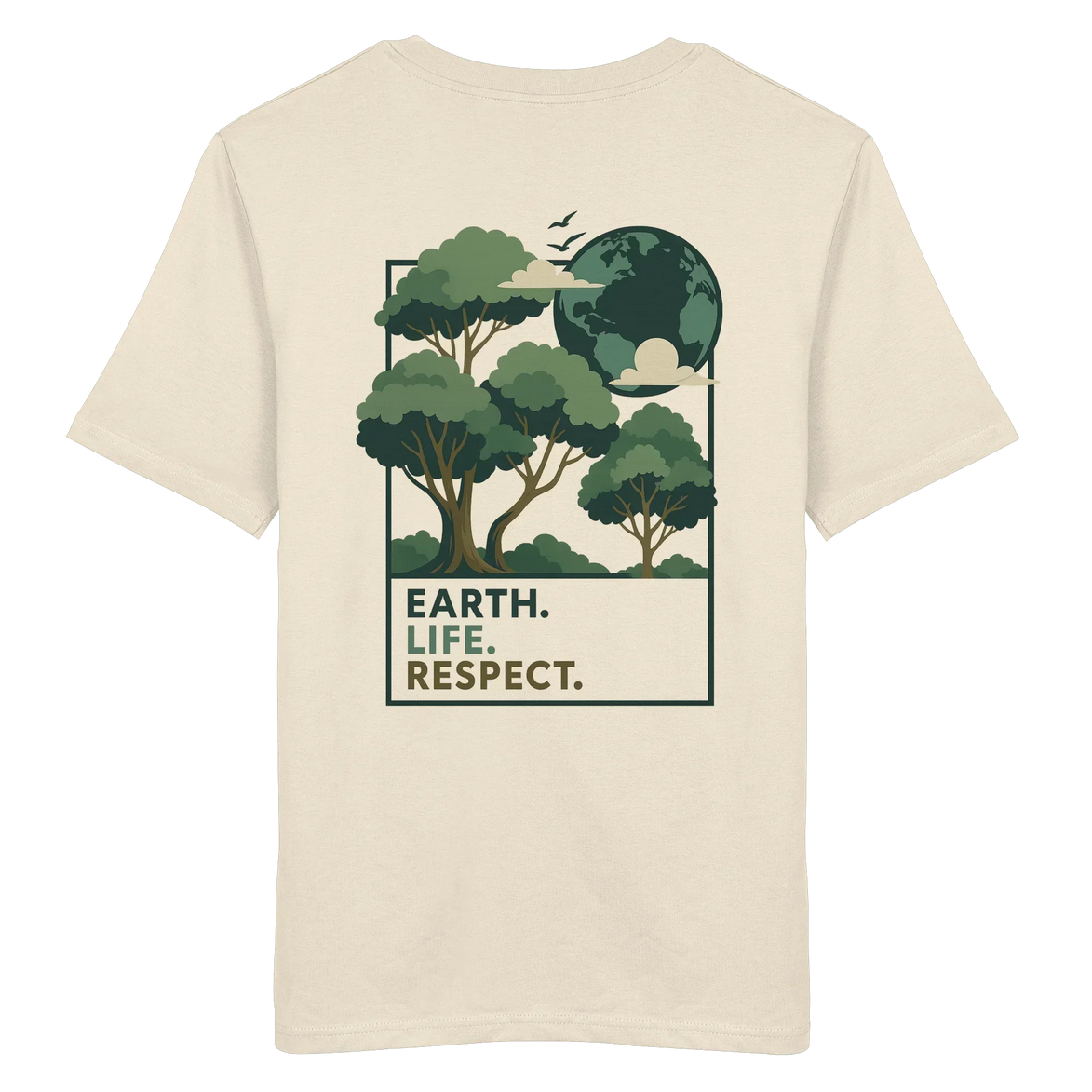 James Hunter - Nature and Beyond Unisex-Shirts Natural Raw / XS Earth. Life. Respect. - Organic Shirt