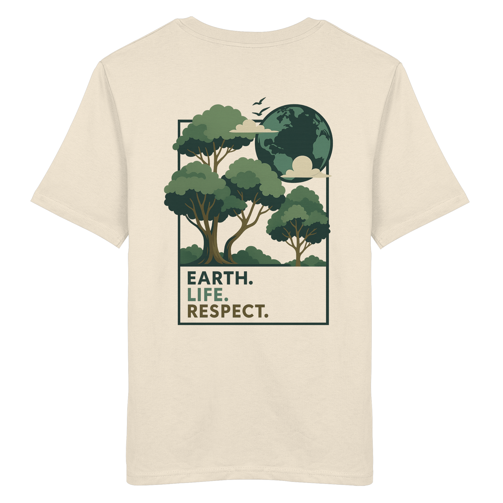 James Hunter - Nature and Beyond Unisex-Shirts Natural Raw / XS Earth. Life. Respect. - Organic Shirt