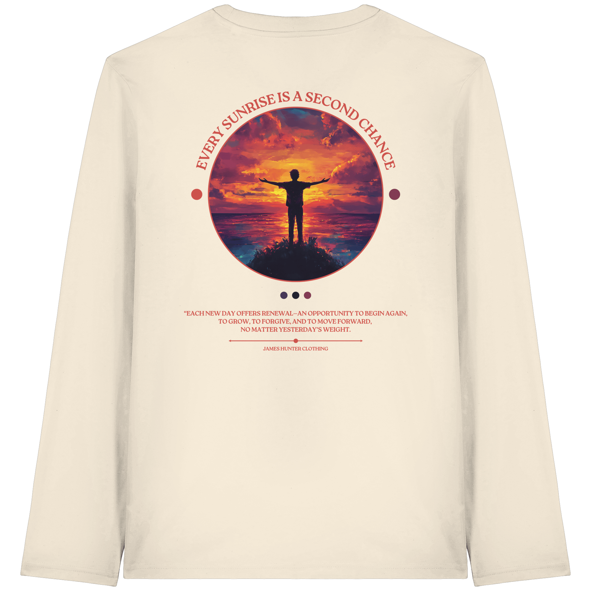 James Hunter - Nature and Beyond Unisex-Shirts Natural Raw / XS Every Sunrise Is A Second Chance - Organic Longsleeve T-Shirt