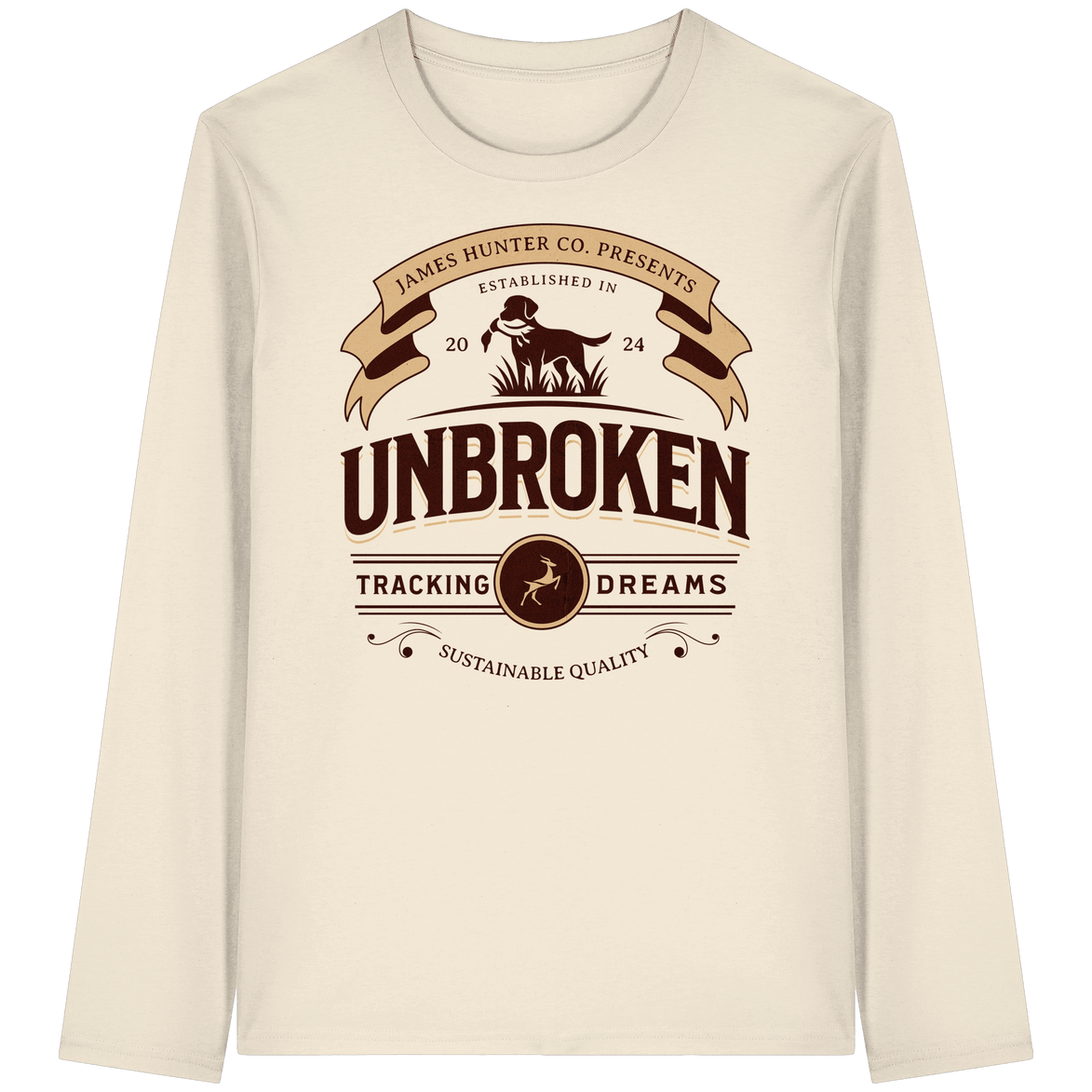 James Hunter - Nature and Beyond Unisex-Shirts Natural Raw / XS J. H. Unbroken - Tracking Dreams - Organic Longsleeve T-Shirt
