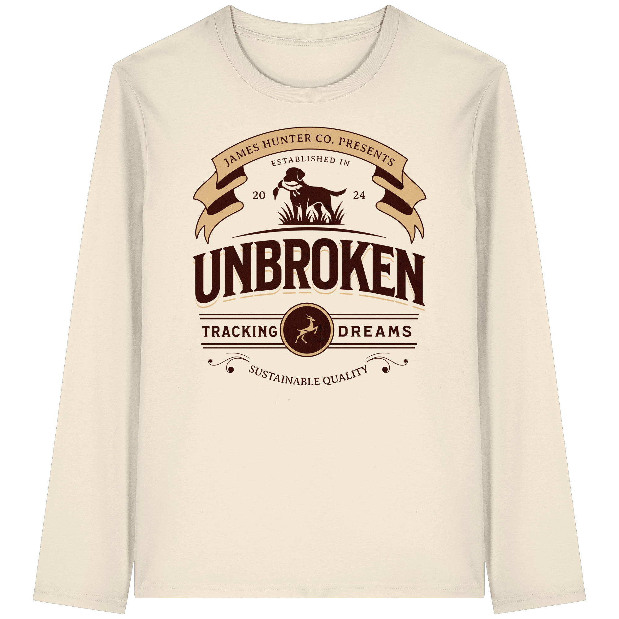 James Hunter - Nature and Beyond Unisex-Shirts Natural Raw / XS J. H. Unbroken - Tracking Dreams - Organic Longsleeve T-Shirt