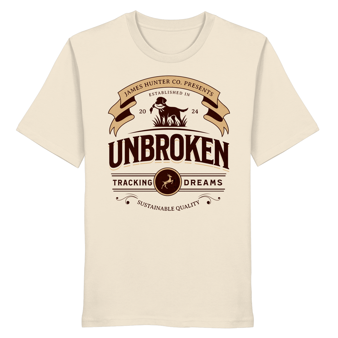 James Hunter - Nature and Beyond Unisex-Shirts Natural Raw / XS J. H. Unbroken - Tracking Dreams - Organic Shirt