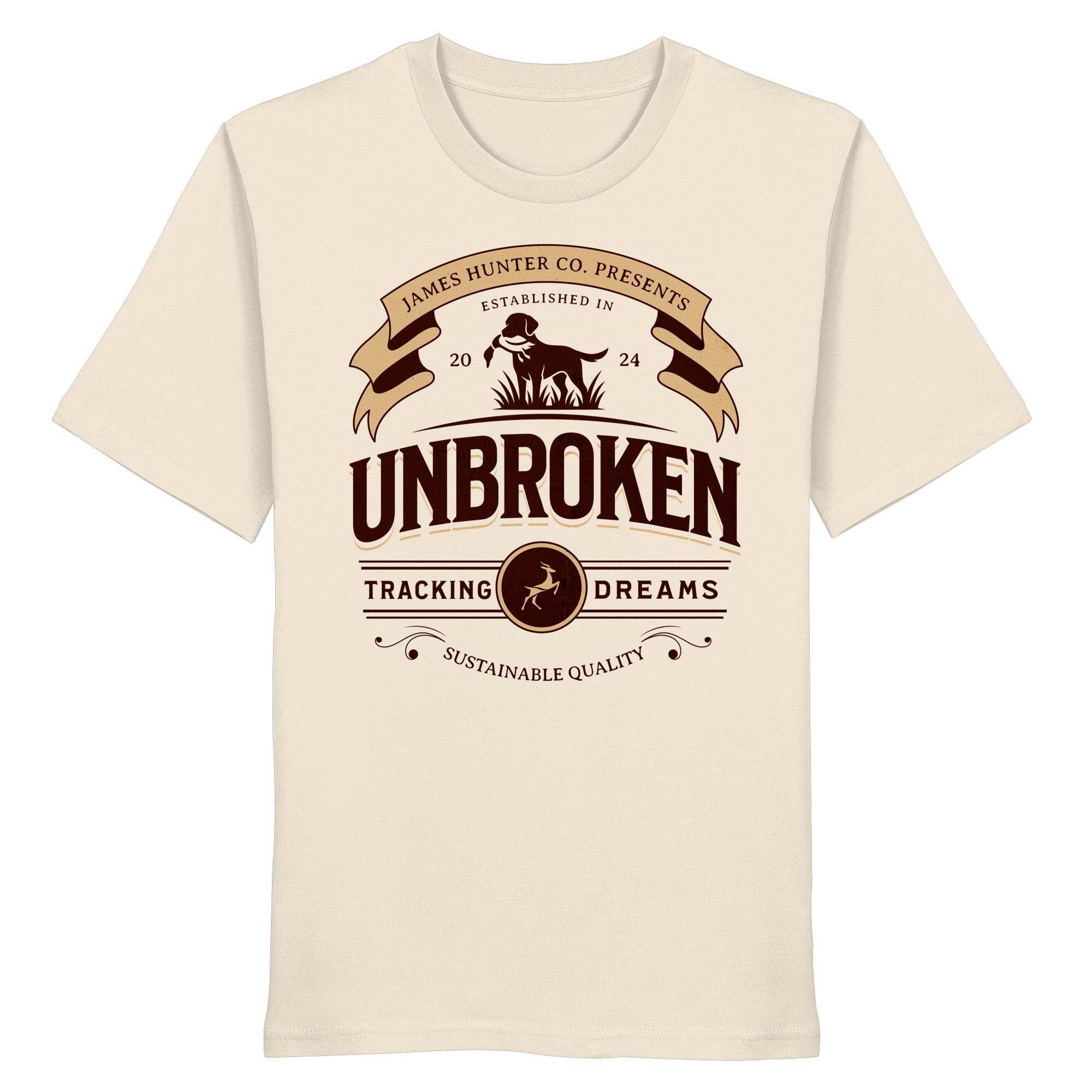 James Hunter - Nature and Beyond Unisex-Shirts Natural Raw / XS J. H. Unbroken - Tracking Dreams - Organic Shirt