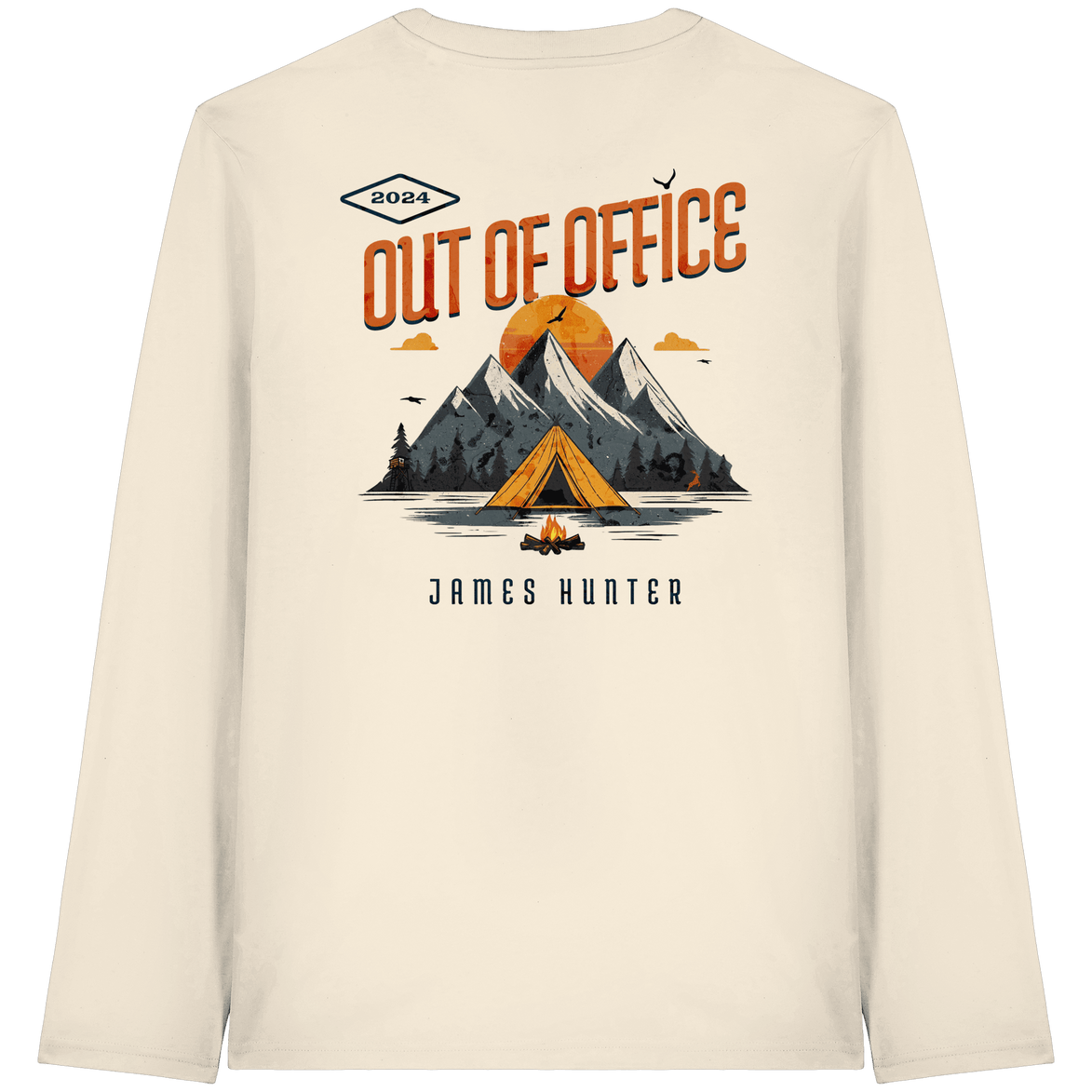 James Hunter - Nature and Beyond Unisex-Shirts Natural Raw / XS Out of Office - Organic Longsleeve T-Shirt