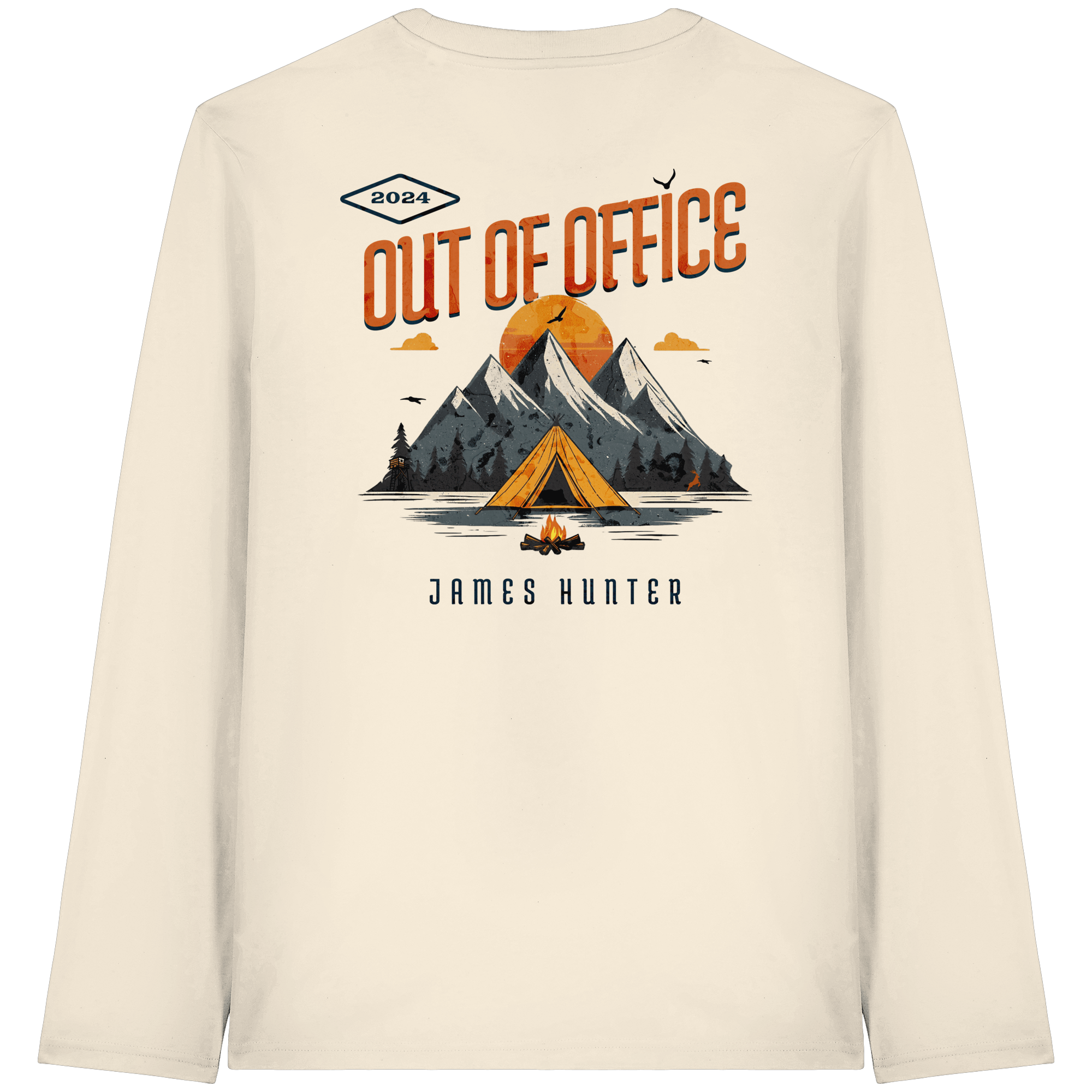 James Hunter - Nature and Beyond Unisex-Shirts Natural Raw / XS Out of Office - Organic Longsleeve T-Shirt