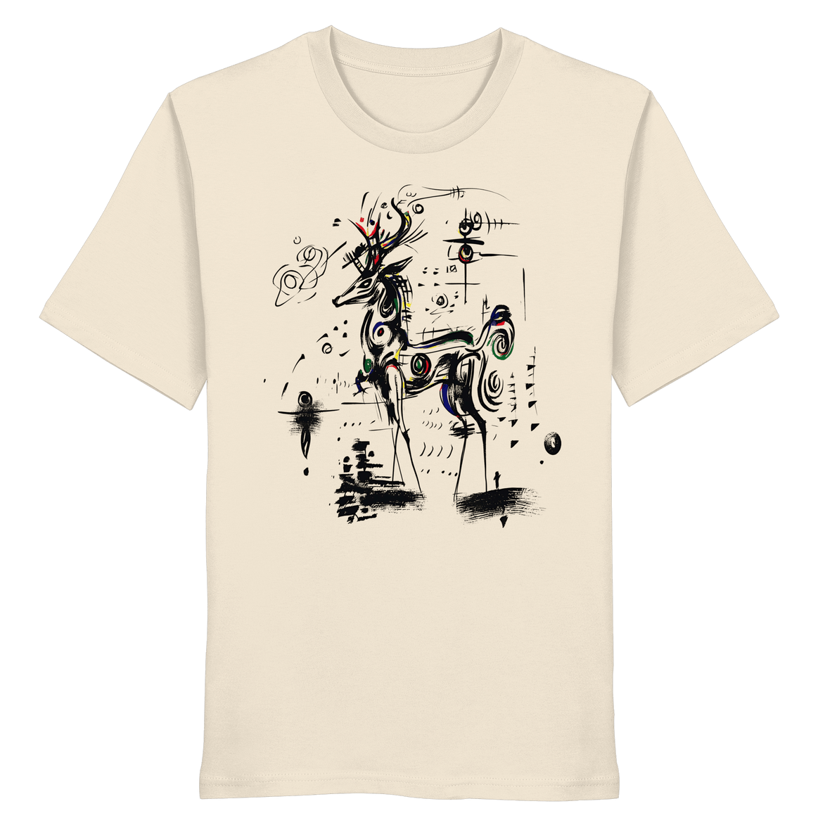 James Hunter - Nature and Beyond Unisex-Shirts Natural Raw / XS Shadow Stag — Art Collection Organic T-Shirt No. 6 - Organic Shirt