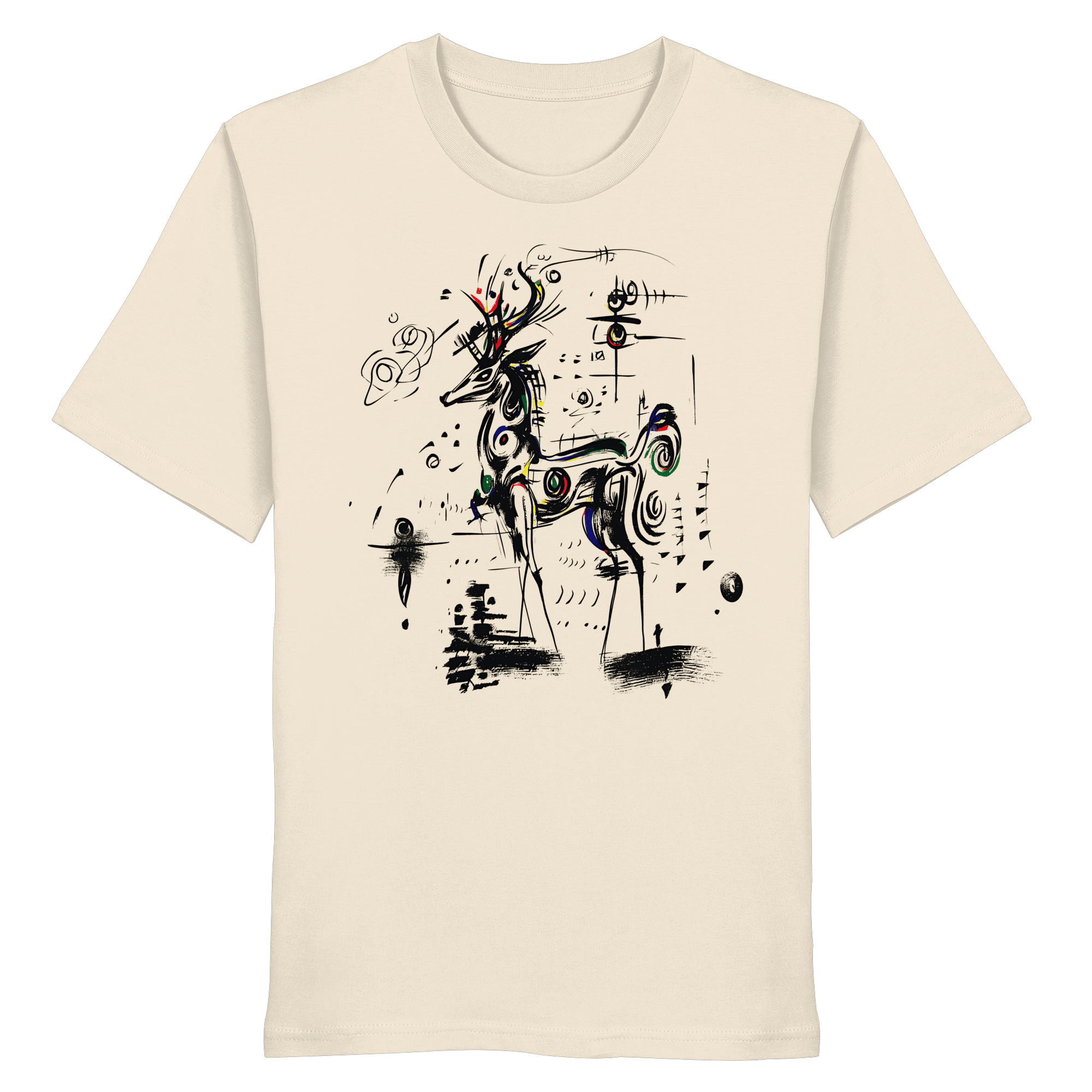 James Hunter - Nature and Beyond Unisex-Shirts Natural Raw / XS Shadow Stag — Art Collection Organic T-Shirt No. 6 - Organic Shirt