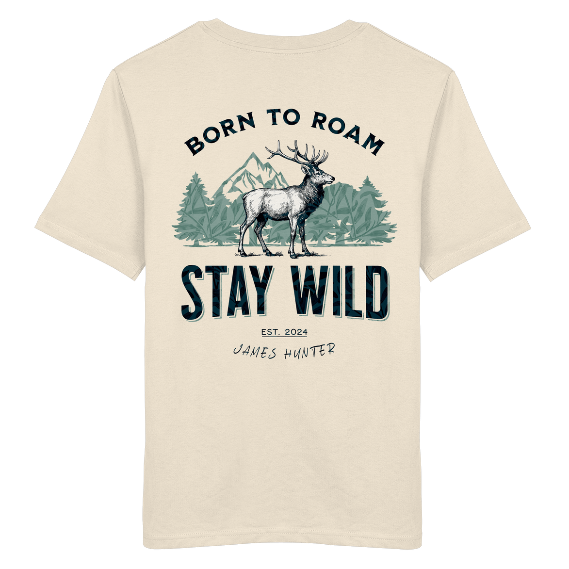 James Hunter - Nature and Beyond Unisex-Shirts Natural Raw / XS STAY WILD - Boarn to Roam